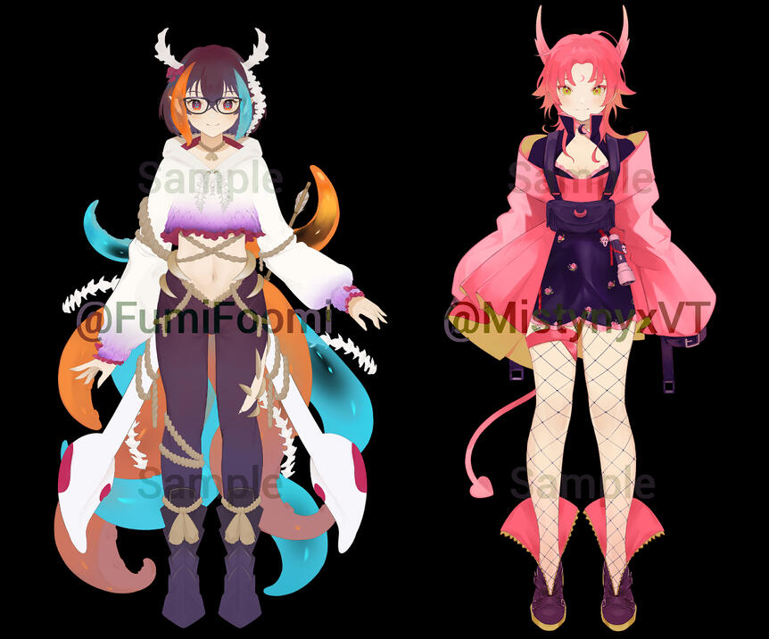 Vtuber Models belonging to @FumiFoomi and @MistyNyxVT